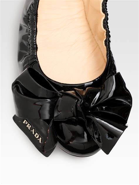 prada big bow flats|prada bow ballerina flat.